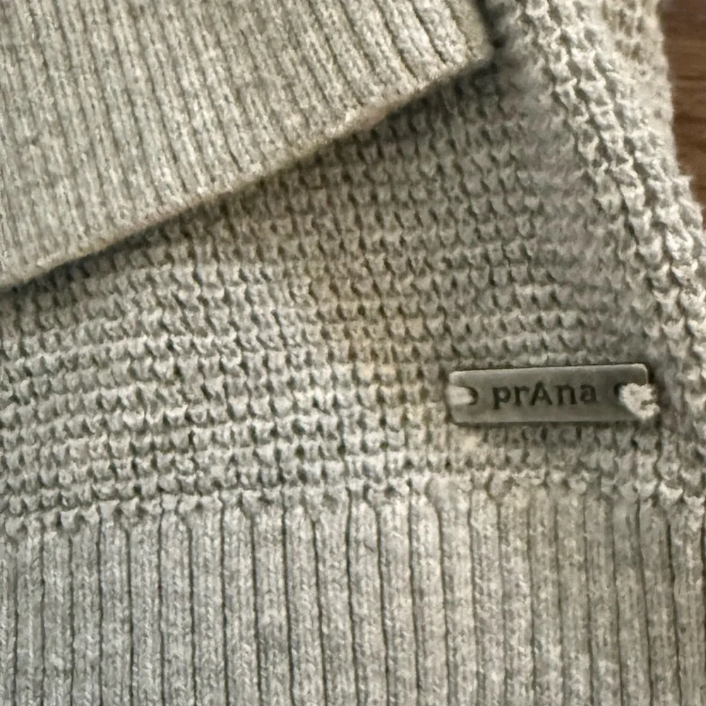Prana Milani Tunic‎ Sweater Knit Hooded Henley Gray Large - Picture 2 of 4